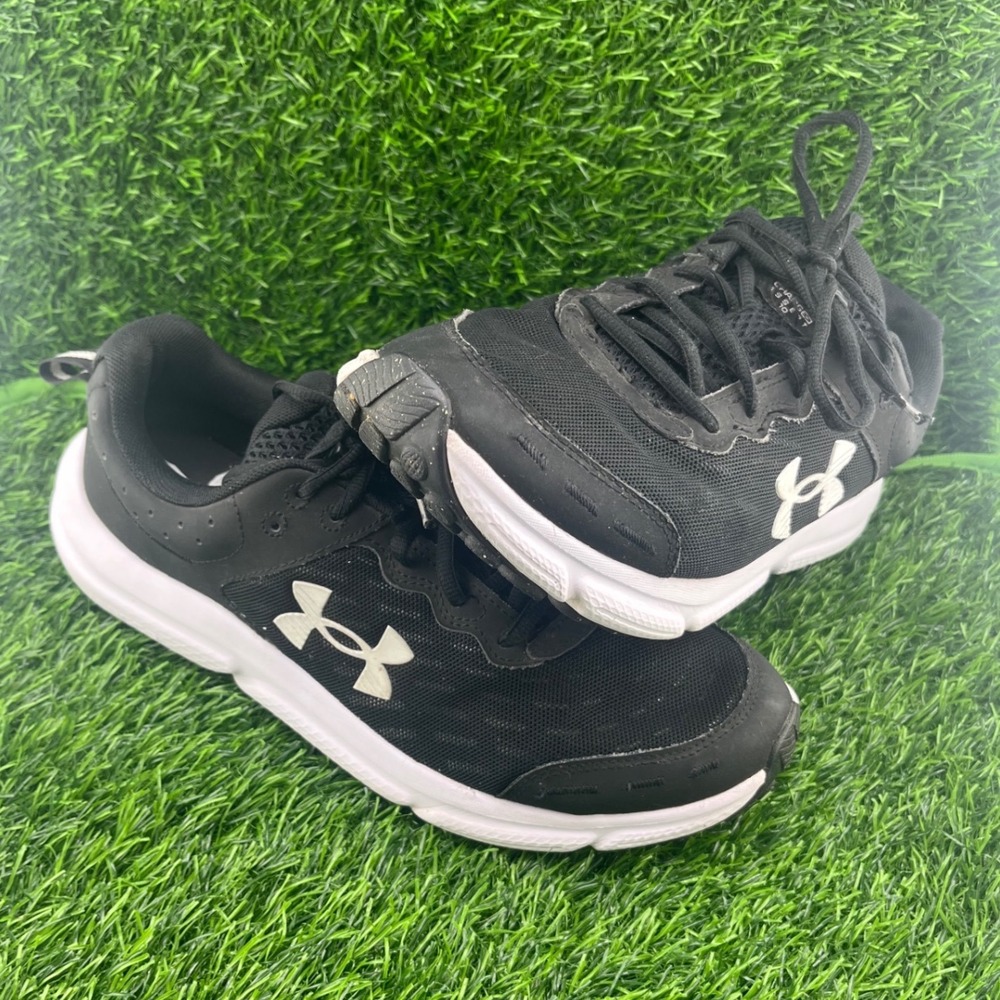 Under Armour Charged Assert Men's 10 Black White Running Training Shoes - Picture 7 of 10